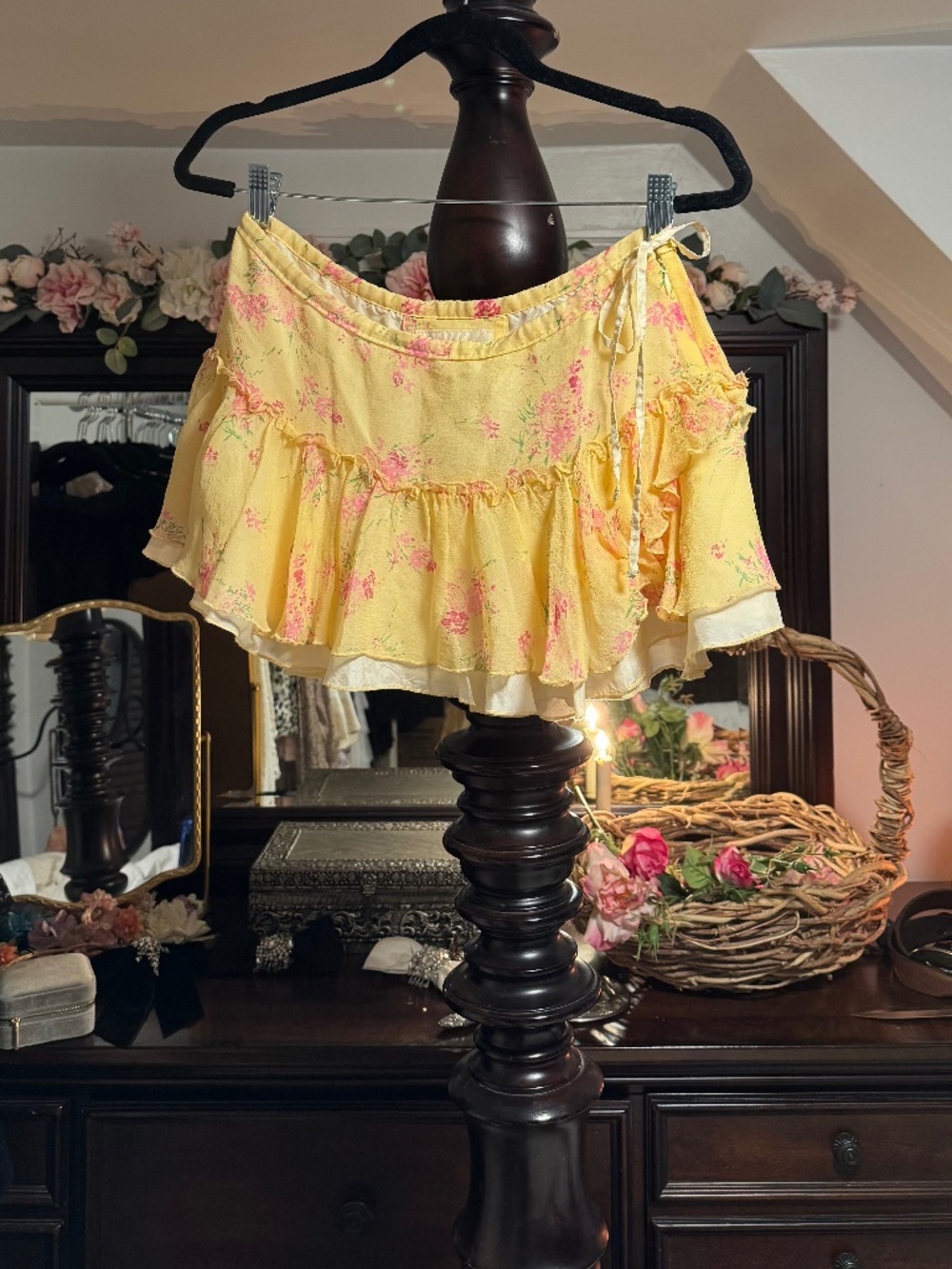 Rare Y2K silk Abercrombie mini skirt small